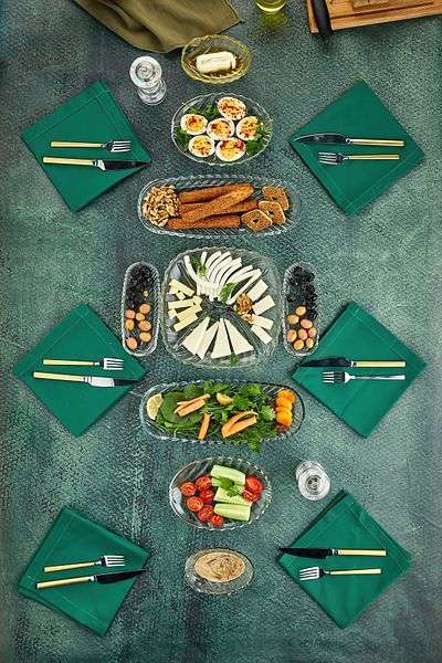 Espas Home 9 Piece Glass Breakfast Set