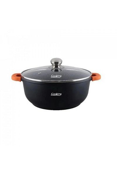 Cooking by Heinner Cast aluminum pot + lid Heinner HR-SCO-A0332A, capacity 10 L, 32x14.5 cm, Black