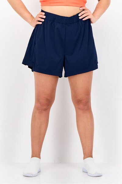 adidas شورت رياضي نسائي مناسب للأنشطة الخارجية، أزرق داكن