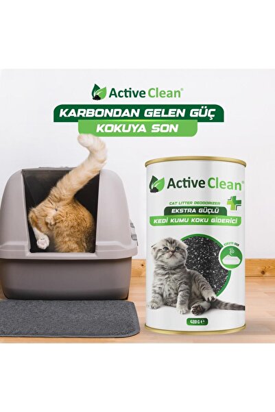 Active Clean Plus Kedi Kumu Koku Giderici 420g 3’lü Set