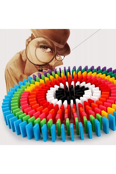 zola Joc de societate domino, 1000 piese, multicolore, din lemn