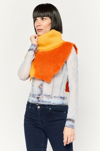 Diesel وشاح نسائي محبوك 162 × 27 سم، وردي