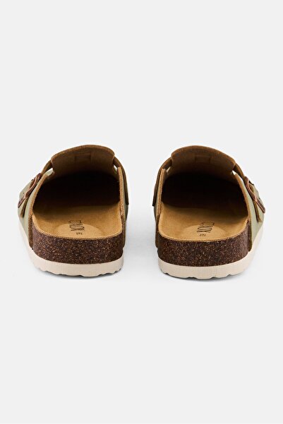 XOXO Women Slip On Cork Clogs, Dusty Olive
