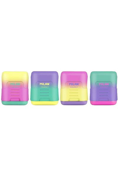 Milan Sunset Double Plastic Sharpener With Container