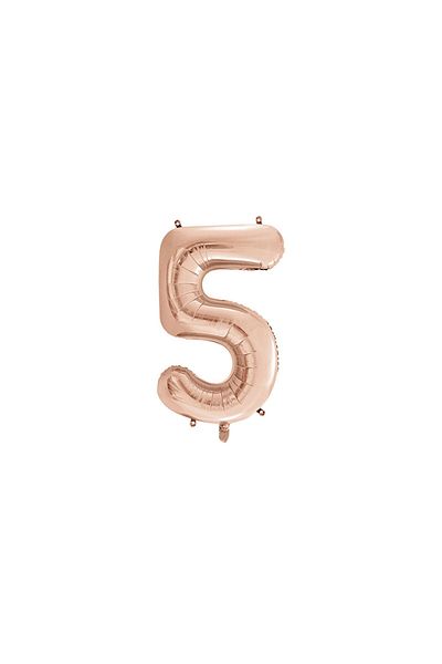 TATLI GÜNLER 34" Foil Balloon Number 5 Rose Gold