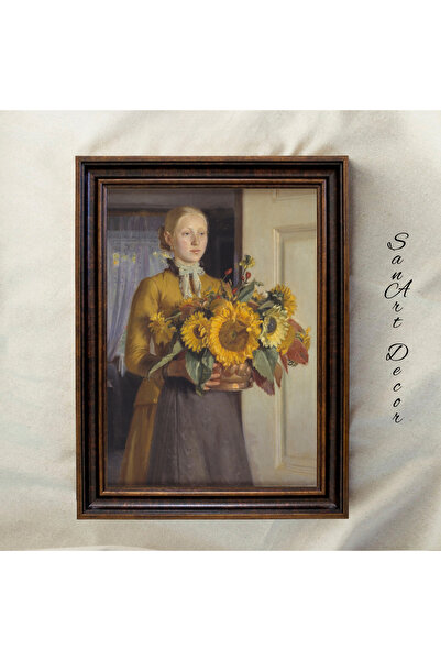 Sanart Çerçeveli Vintage Tablo, Yağlı Boya Tablosu, Çerçeveli Tablo, Sanatsal...