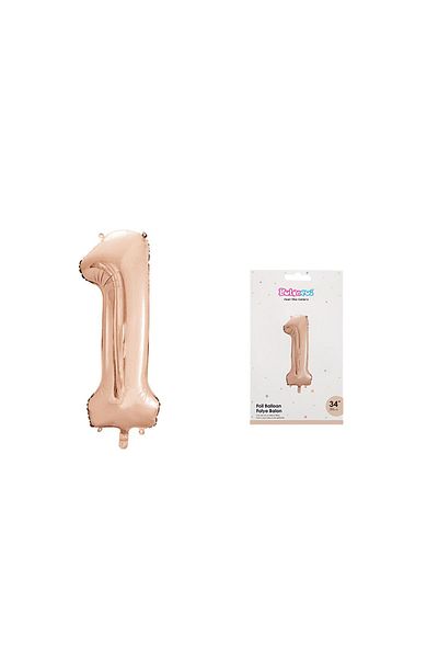 TATLI GÜNLER 34" Foil Balloon Number 1 Rose Gold