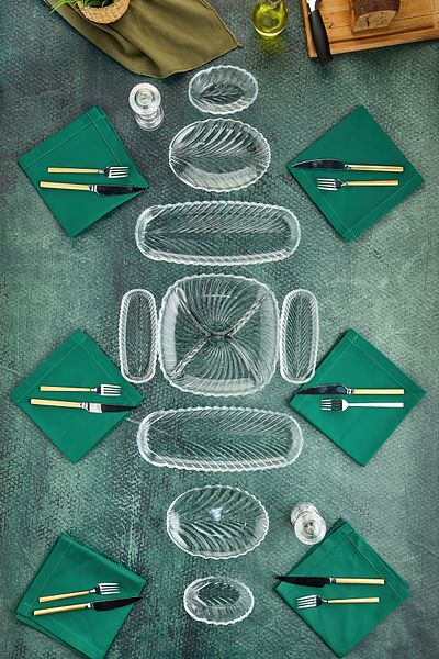 Espas Home 9 Piece Glass Breakfast Set