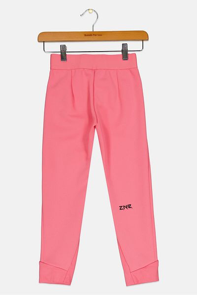 adidas Kids Girl Regular Fit Brand Logo Training Leggings, Pink