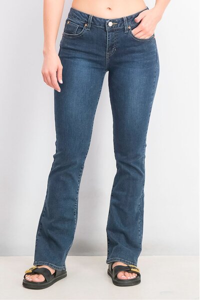 Marciano Women Slim Boot Dark Wash Stretchable Denim Jeans, Indigo