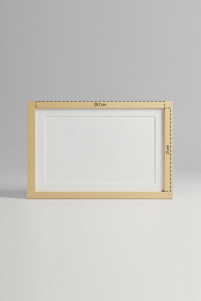 huhuli A4 Ahşap Sertifika & Diploma Çerçevesi (29,7×21 cm) – Şeffaf Koruyucu, MDF Arka Kapaklı