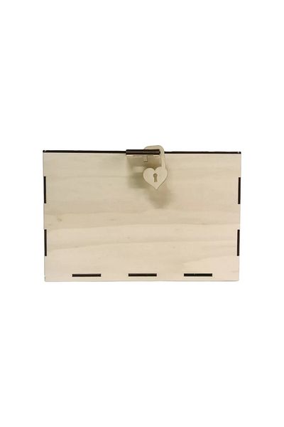 decoratiuniromania Wooden wedding box for envelopes, wooden baptism gift box, wooden groom gift box, 30x20x20CM