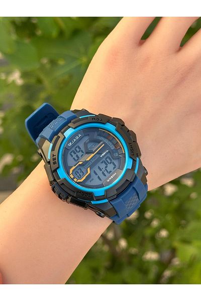 Jaga Digital 2 Years Warranty Alarm+Stopwatch+Light and Calendar 5 Atm Young Sports Men's Wristwatch Jg018