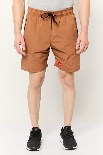 Athletex Men Sportswear Fit Solid Outdoor Shorts, Brown