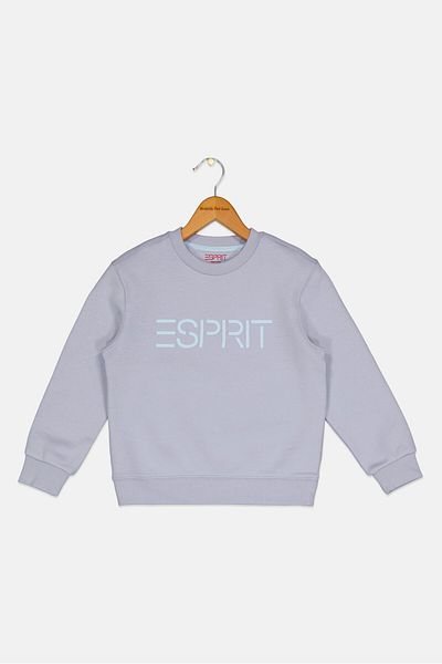 Esprit Kids Boy Graphic Printed Long Sleeve Sweatshirt, Lavender