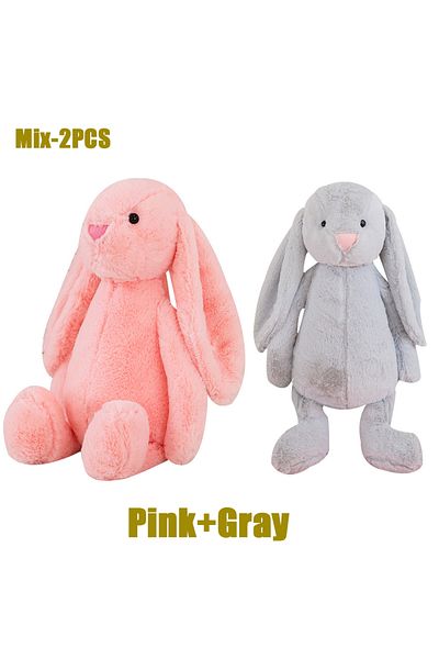 Choice about 35cm Mix-2PCS C 1/2PCS Plush Bunny Doll Children's Sleepy Soothing Doll Rabbit Dolls Shy Pink