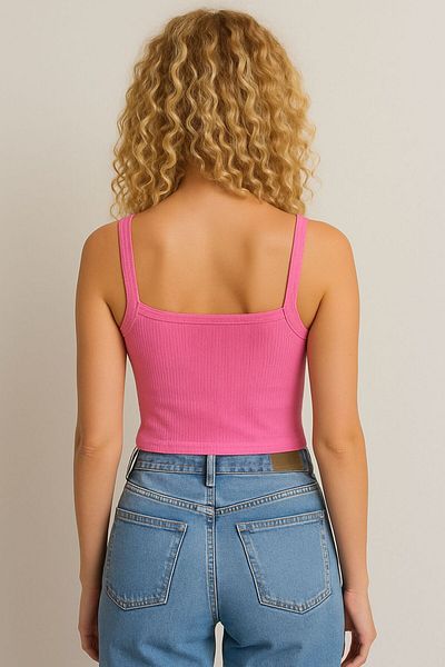 TURKUAZ KIDS Turkuaz Homewear Women's Camisole Square Neck Strap Tank Top Ribbed Crop Tank Top Sports Camisole Tank Top