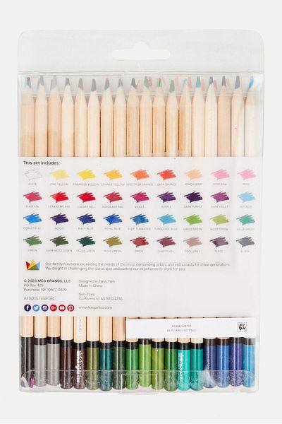 Kingart 36 Pieces Colored Pencil Set, Beige Combo