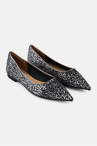 Steve Madden Women Cyans Embellished Slip On Flats, Silver