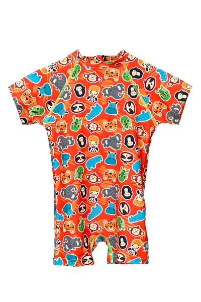 Remsa Mayo Uv Protection Jumpsuit Short Sleeve with Shorts Kids Baby Swimmer Swimwear C64 Zoo