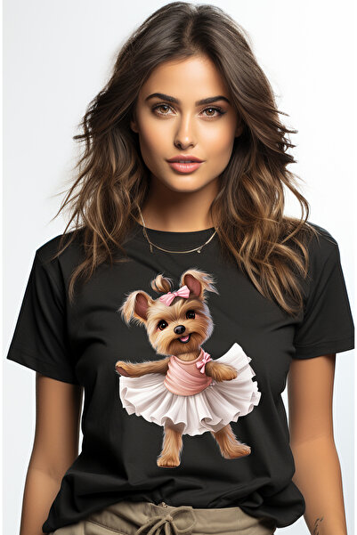 StoryGift Romania Tricou Femei cu Yorkshire Terrier, caine, animal de compani...