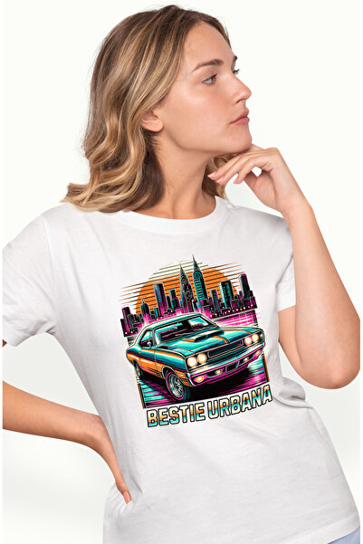 StoryGift Romania Tricou Femei bestie urbana masina clasica de curse iubitori...