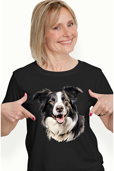 StoryGift Romania Tricou Femei cu un caine jucaus, ilustratie, bucuros, pentr...