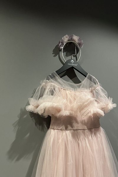 HAUSEkids 6-10 Ani Rochie pentru Fata Sugar Pollyana-Pudra
