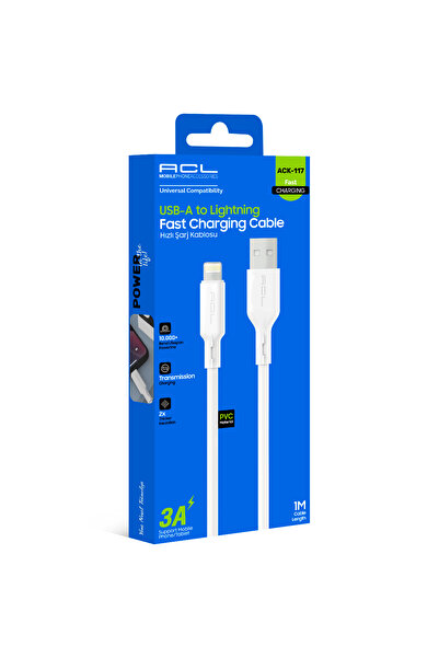 ACL Ack-117 3a Hızlı Şarj Kablosu | Usb-a To Lightning | 1 Metre | Dayanıklı ...