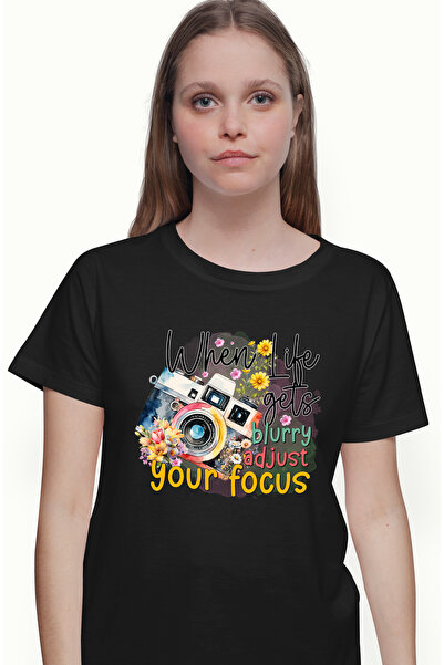 StoryGift Romania Tricou Femei cu aparat de fotografiat cu mesajul "When life...