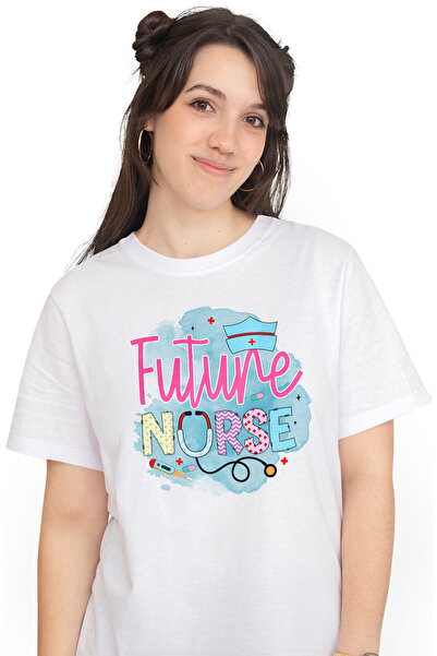 StoryGift Romania Tricou Femei cu mesajul "Future nurse", profesie, ilustrati...