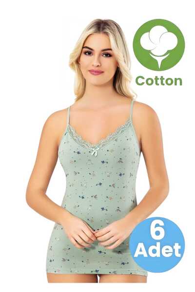 Tezzgelsin Жіночий 6-парений комплект з майкою на бретельках з візерунком