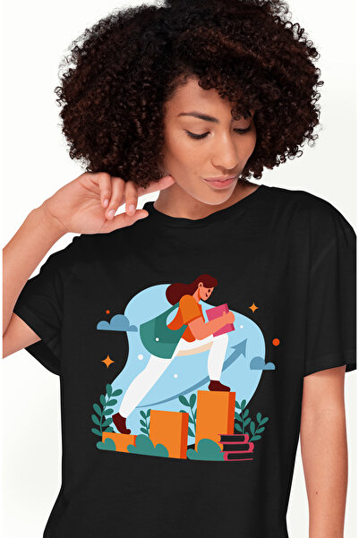 StoryGift Romania Tricou Femei Cu Fata, Carti, Nori, Stele, Educatie, Geanta,...