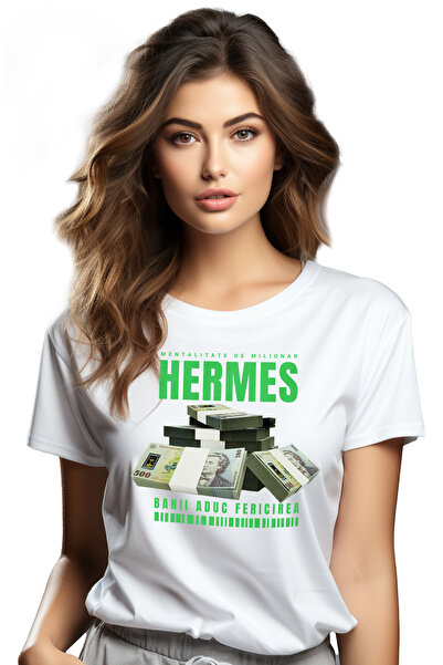StoryGift Romania Tricou Femei - Banii Aduc Fericirea, Cu Imprimeu Pe Fata, 1...