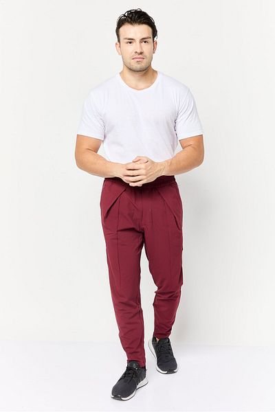 adidas Men Sportswear Fit Brand Logo Outdoor Track Pant , Maroon