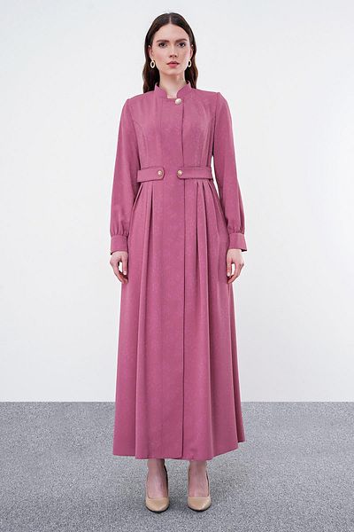 Zühre Παλτό Dusty Rose με σχέδιο με γιακά 13452