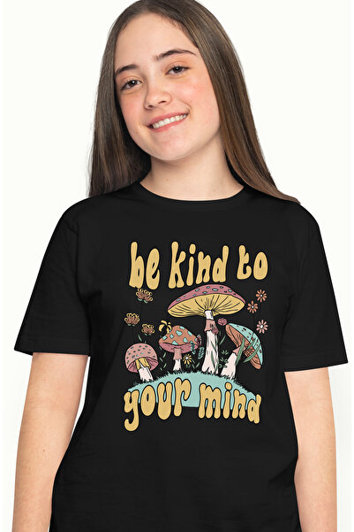 StoryGift Romania Tricou Femei cu mesajul "Be kind to your mind", ilustratie,...