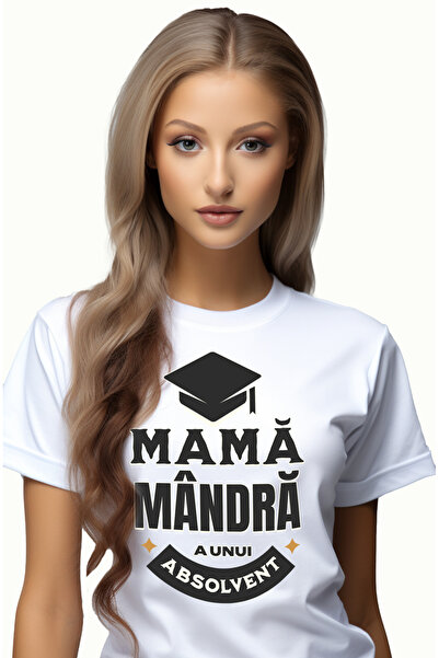 StoryGift Romania Tricou Femei Mama mandra a unui absolvent facultate familie...