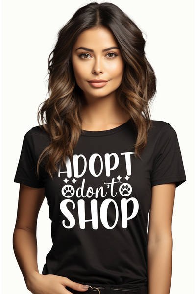 StoryGift Romania Tricou Femei cu mesaj care te indeamna sa adopti animale de...