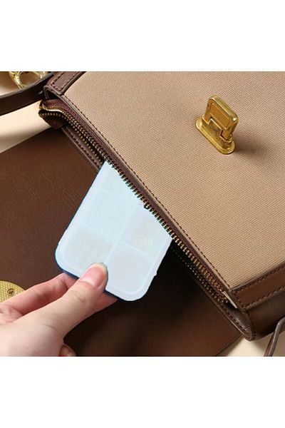 PUFO Square box for organizing medicines, vitamins or supplements, Pufo Medicine, 9 cm, white