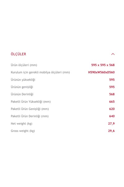 Hoover HOT3051WI/E 65 Lt Beyaz Ankastre Fırın