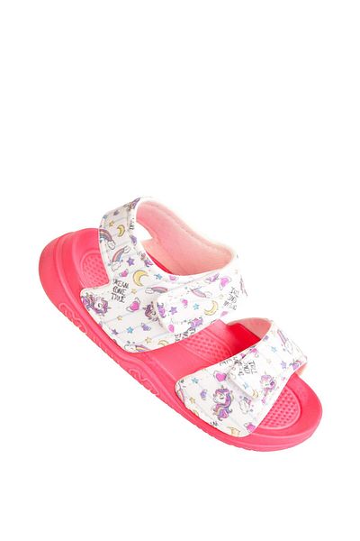 minibonito Sandale pentru fete cu velcro imprimate