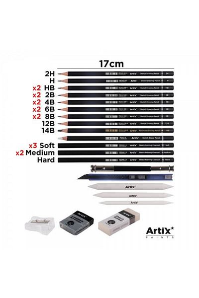 Artix Premium 21-piece Drawing And Sketching Set