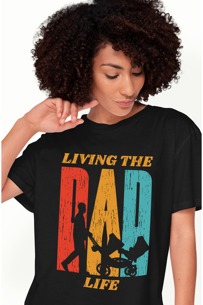 StoryGift Romania Tricou Femei Cu Tata Plimband Copilul In Carucior, Text In ...