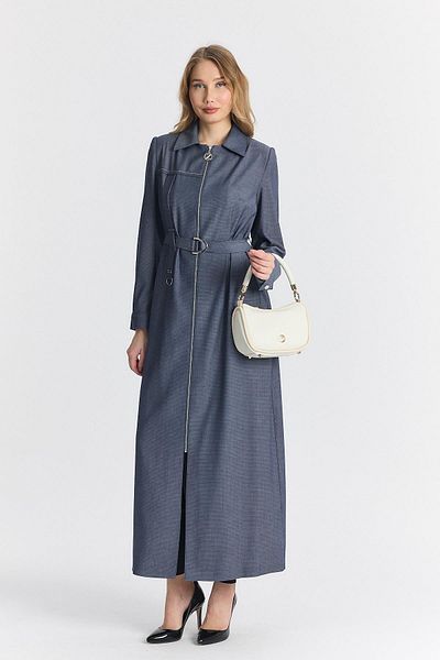 Zühre Πουκάμισο με γιακά με φερμουάρ Indigo Overcoat 13792