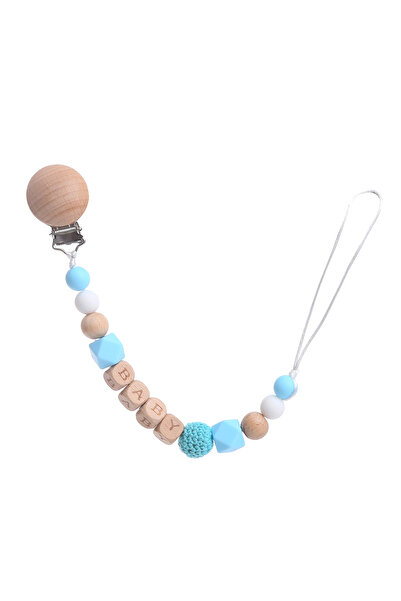 Factory Price - مشبك مصاصة من السيليكون والخشب من شون - أزرق