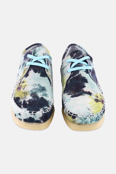 CLARKS Men Standard Weaver Tie Dye Lace Up Shoes, Mint Green/Grey Combo