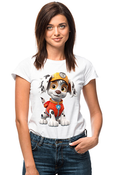 StoryGift Romania Tricou Femei cu un catel bucuros, ilustratie, echipa de sal...