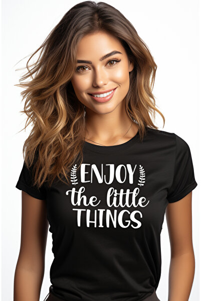 StoryGift Romania Tricou Femei cu mesaj motivational care indeamna sa te bucu...