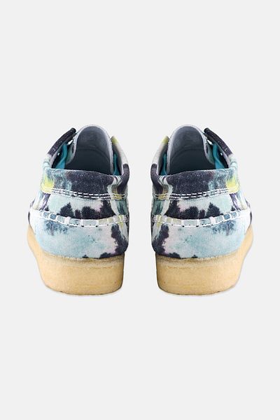 CLARKS Men Standard Weaver Tie Dye Lace Up Shoes, Mint Green/grey Combo